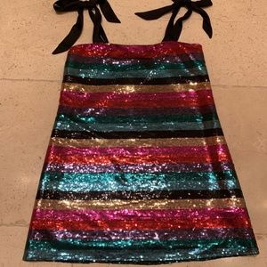 Show me your Mumu-Striped Sequin Party Dress